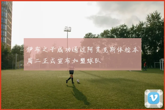 伊布之子成功通过阿贾克斯体检本周二正式宣布加盟球队